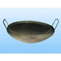 Crivello In Ferro Zincato A 2 Manici - Maglia Mm. 4x4