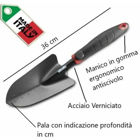 Set Attrezzi Giardinaggio In Acciaio - Rastrello, Pala Trapiantatore, Zappetta + Guanti - immagine 2