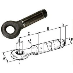 OCCHIONE GIREVOLE GANCIO PER TIMONE CARRELLO MAX KG 6000 OMOLOGATO CAT E (19965)
