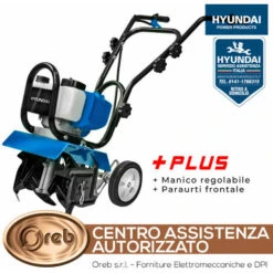 Motozappa Motocoltivatore Zappatrice Motore A Scoppio 2t Hyundai 300 Mm Miscela