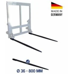 FORCHE PER BALLE PUNTE PER ROTOBALLE FIENO PAGLIA VARIE MISURE + BUSSOLE 37884V Ø36X800 GERMANY 20149/1