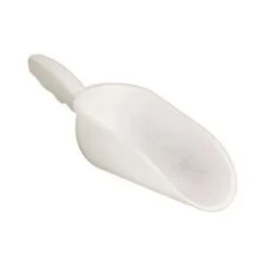 SESSOLA ALIMENTARE IN POLIPROPILENE PALETTA MISURINO DOSATORE CUCCHIAIO GRANDE PER DOSARE FARINA LEGUMI CEREALI CM 42 COLORE BIANCO
