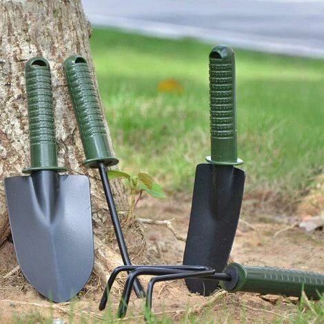 Kueatily Set Di 4 Attrezi Da Giardino In Acciaio Inossidabile Mini Kit Da Giardinaggio Attrezi Per La Ruggine Le Per Piantare Vasi Di Fiori, Set Da Giardinaggio In Acciaio Inossidabile Con Sarchiatore - immagine 4