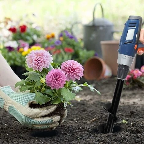 LangRay Punta Da Trapano Per Trivella Da Giardino, Trapano A Spirale, Pratico Attrezzo Per Piantare, Scavare Buche Per Coltivazione Profonda, Punta Da Trapano Per Fioriera Per Bulbo Esagonale (Ø 80 × - immagine 2