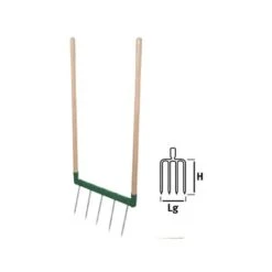 Manico In Legno Assemblato Biogrif Grelinette 5 Denti Leborgne