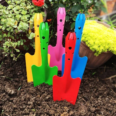 HIASDFLS Mini Pala A Mano Colorata, Set Di Cazzuole Attrezzi Da Giardino Per Fiori, Piantare Il Terreno, Scavare (confezione Da 5) - immagine 3
