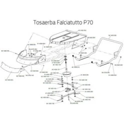 Eurosystems RICAMBIO SUPPORTO LAMA INFER BONIFICATO Per Falciatutto P70