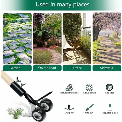 Attrezzo Per Diserbo Manuale, Diserbo Manuale Con Ruote Attrezzo Per Diserbo Da Giardino Per La Pulizia Tra Lastre Di Pietra, Blocchi, Patii E Prati - immagine 5