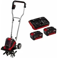 Einhell 3431200 Zappatrice A Batteria Ge-CR 30 Li-Solo, Rosso + 2X 3,0Ah & Twincharger PXC Starter Kit